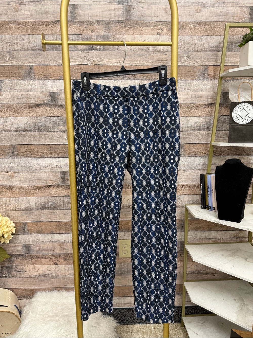 Liverpool Los Angeles blue patterned Kelsey trouser 2